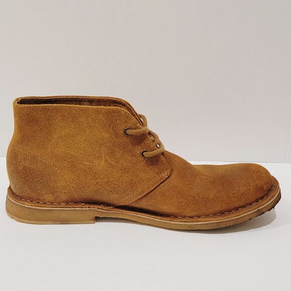 UGG Leighton Mens Desert Boots Size 9 Leather Chestnut Brown Suede Ankle Chukka - Picture 8 of 12